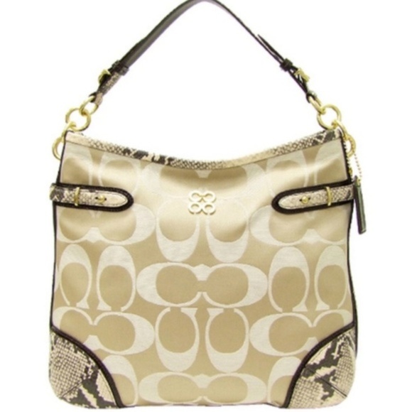 Coach Handbags - Coach Colette Signature Sateen Hobo 16408 Purse